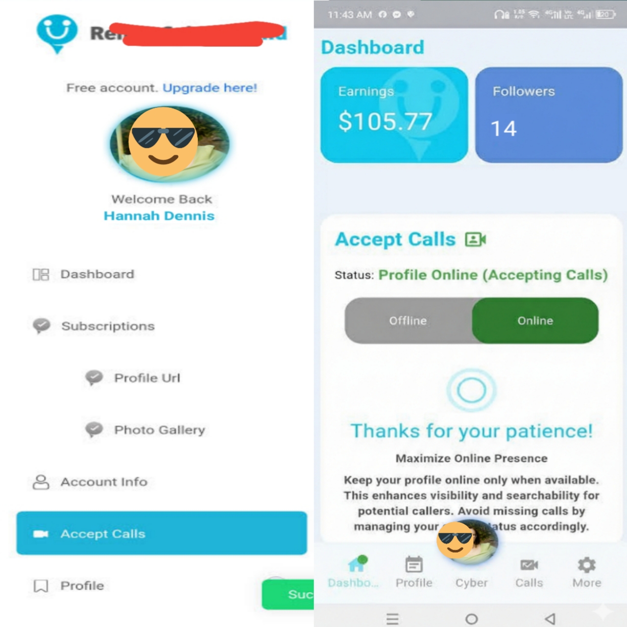 Platform Earnings Example